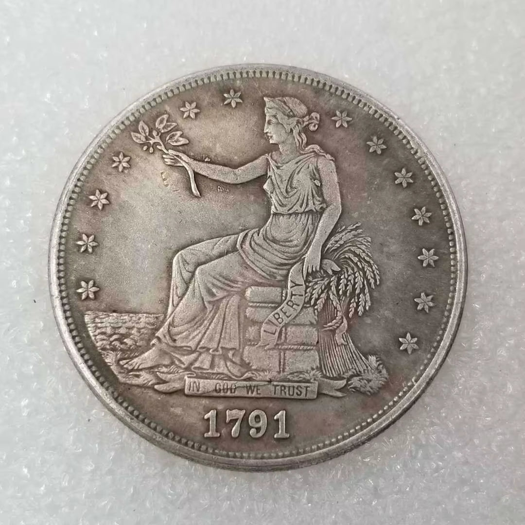 1Pc Replica Handicrafts American S Sit on the Flower Foreign Commemorative Coins Antique Silver Dollars