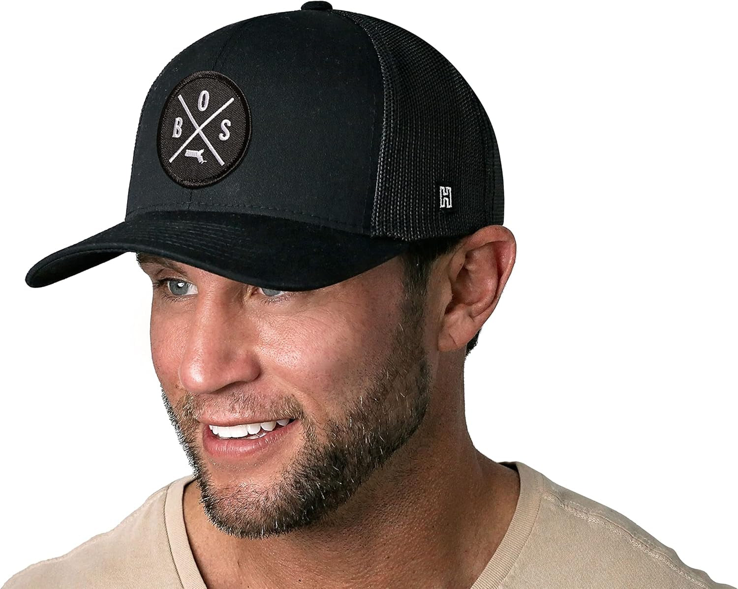 State City Trucker Hat for Men & Women, Adjustable Baseball Hat, Mesh Snapback, Sturdy Outdoor Black Golf Hat