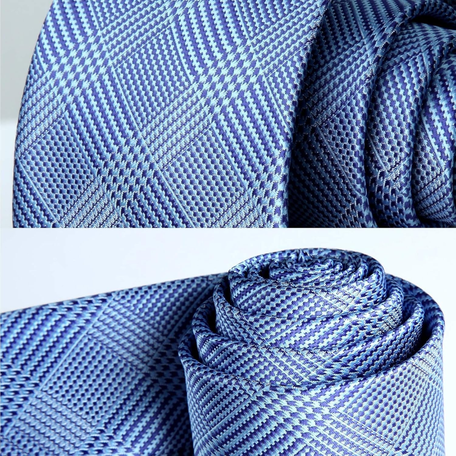 Mens Ties Set 5PCS Collection Tie with Pocket Sqaure Formal Business Necktie Present Box Neckties Set for Men