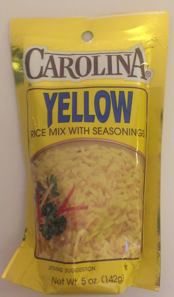 Carolina Yellow Rice Mix with Seasoning - 5 Ounce Pouches (Pack of 6)
