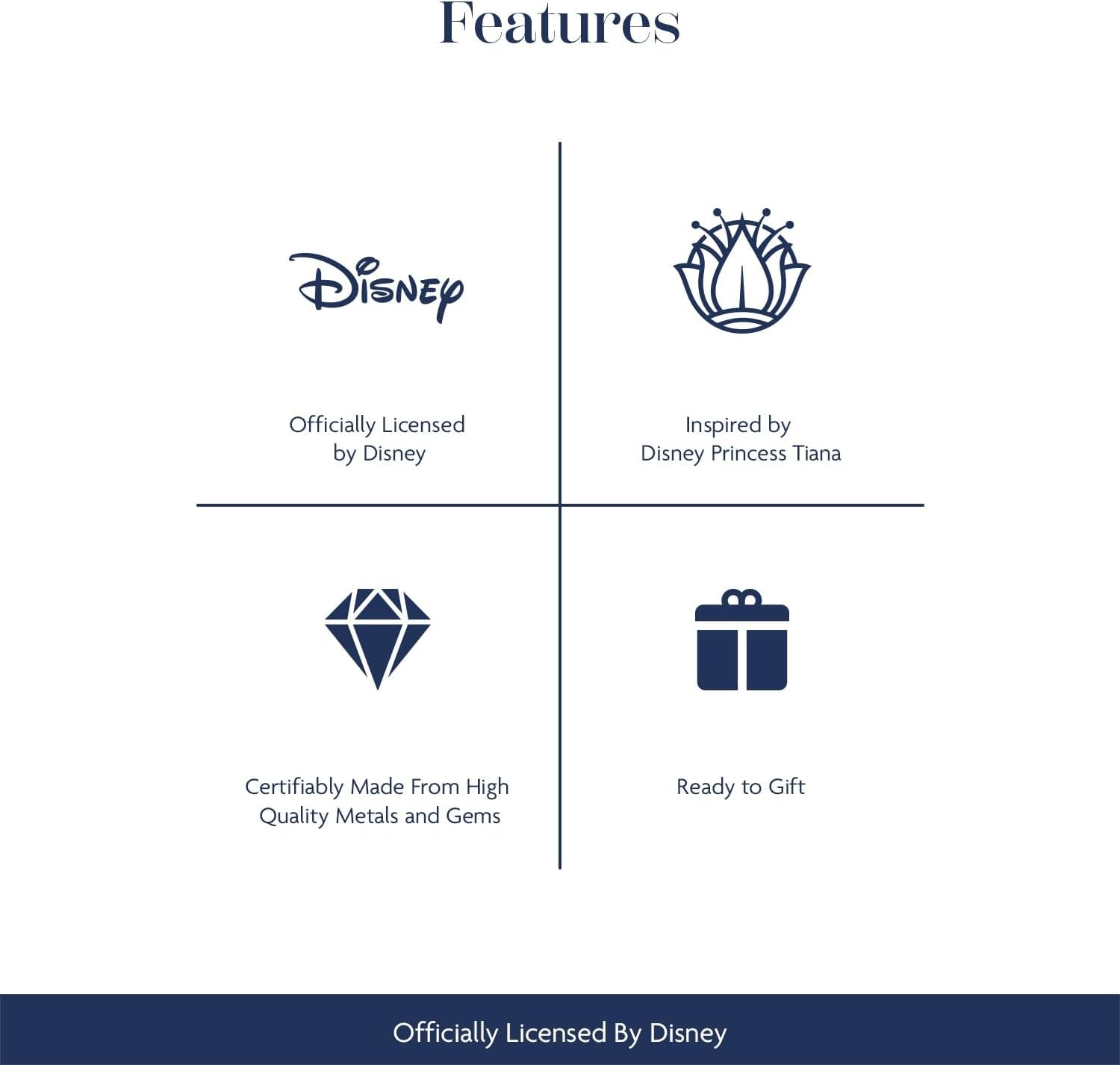 Enchanted Disney Fine Jewelry Sterling Silver and 10K Yellow Gold Diamond Accent and Peridot Fashion Tiana Pendant