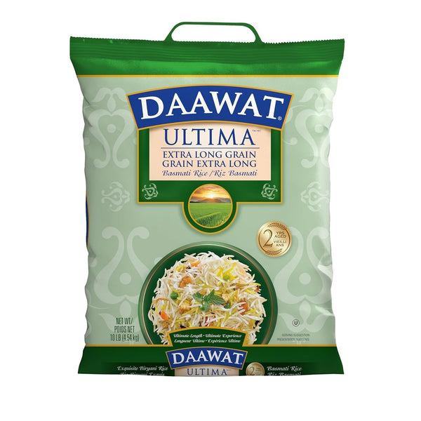 Ultima Extra Long Grain Basmati Rice, 2-Years Aged, 10Lbs