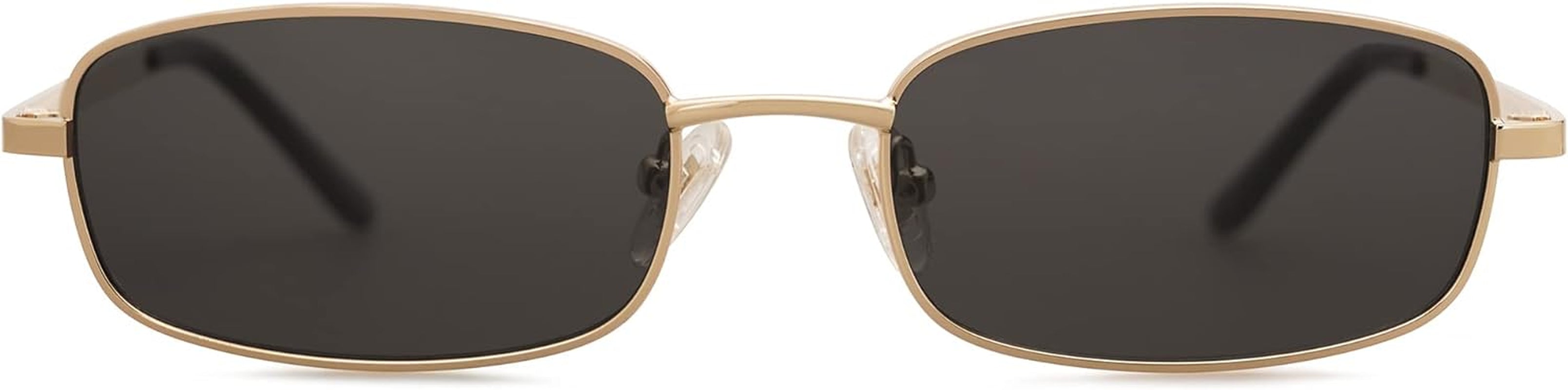 Small Y2K Narrow Rectangle Sunglasses Womens Mens Retro 80S 90S Skinny Sunnies SJ1187