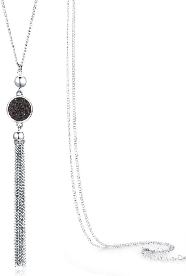 Vintage Long Sweater Necklace Chain Pendant Tassel Bohemian Classical Retro Style