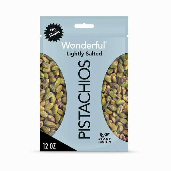 No Shells, Lightly Salted Nuts, 12 Ounce Resealable Bag, Protein Snacks, Gluten Free, Healthy Snack