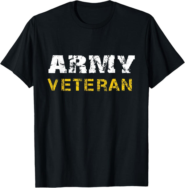 US Army Veterans Distressed Font T-Shirt