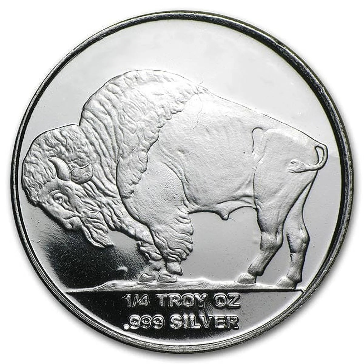 1/4 Oz Buffalo SILVER Round, .999 Pure Masters Coins