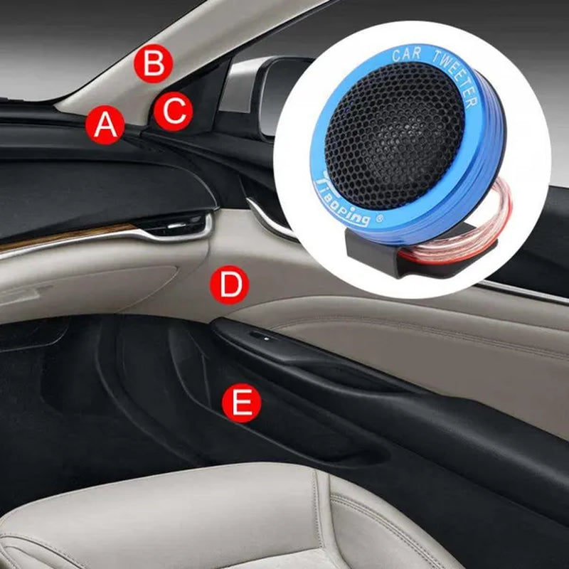 2Pcs 150W Car Silk Dome Tweeter Audio Loudspeaker Car Stereo Treble Speaker for Car