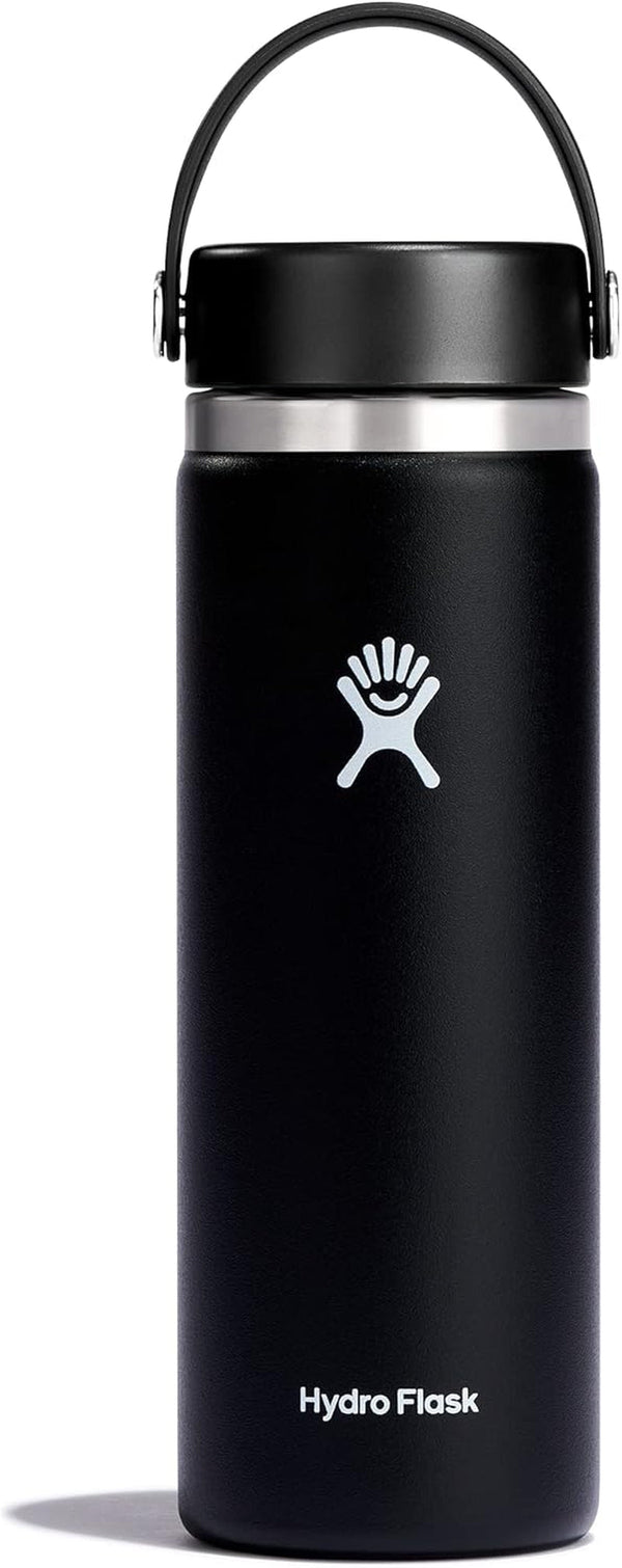 Wide Mouth Vacuum Insulated Stainless Steel Water Bottle with Leakproof Closeable Lid for Cold Water Drinks, Sports, Travel, Car and School
