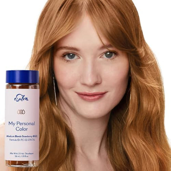 Permanent Hair Color & Hair Dye Complete Kit - Medium Blonde Strawberry- Personal Colorist Kit for up to 100% Gray Coverage for All Hair Types - Professional-Grade Ammonia-Free Hair Dye