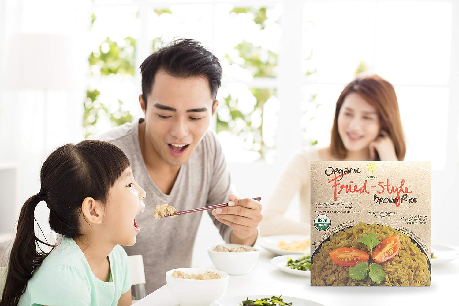 Organic Brown Rice, Gluten Free, Fully Cooked and Ready-To-Eat, USDA Certified Organic, Gmo-Free, Microwaveable (Fried Style, Pack of 4)