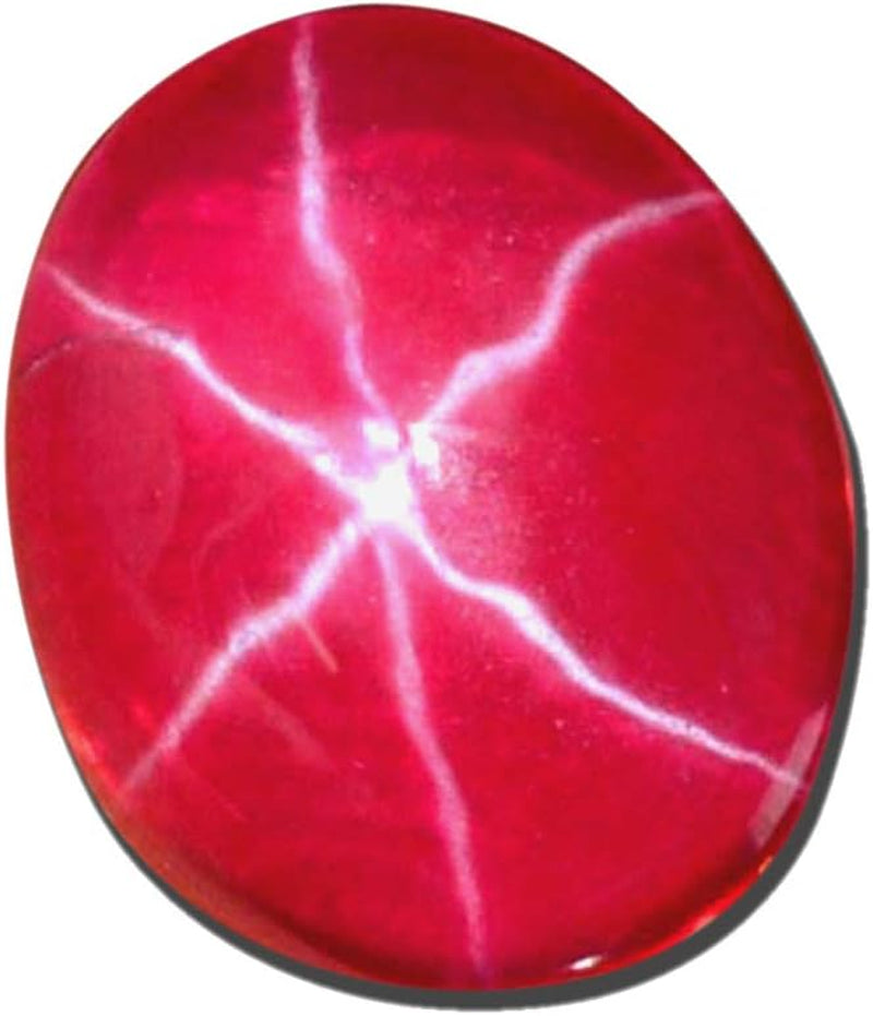 Gemstone Necklace 4.00-8.65 Carat. EGL Certified 6 Rays Red Star Ruby Pendant Loose Gemstone Necklace for Women and Girls