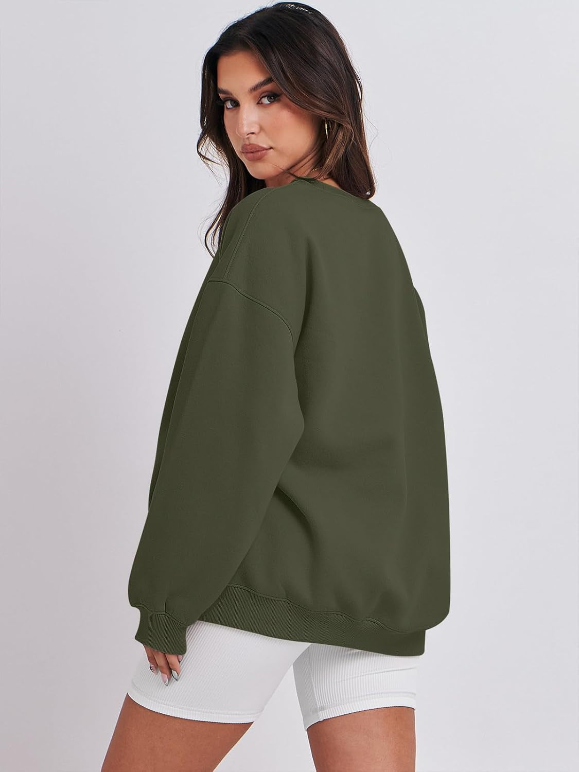 Sweatshirt for Women Oversized Crewneck Hoodies Fleece Casual Pullover Top Fall Fashion Outfits Clothes 2025