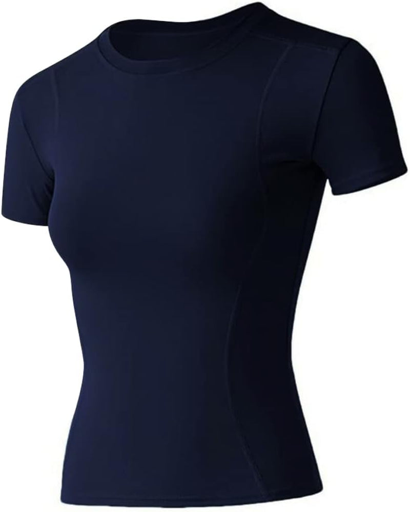 Women Workout Shirts 1/2/3 Pack Athletic Compression Tee Dry Fit Yoga Gym Basic Tops