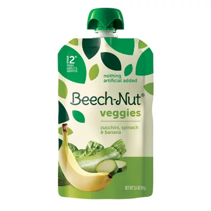 Beech-Nut Veggies and Fruities Stage 2 Baby Food, Variety Pack 3.5 Oz. Pouch, 18 Ct.