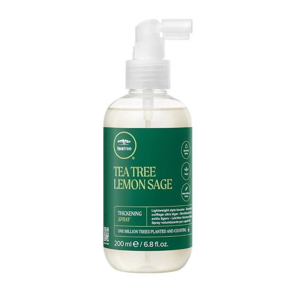 Tea Tree Lemon Sage Thickening Spray, Builds Body + Boosts Volume, for Fine Hair