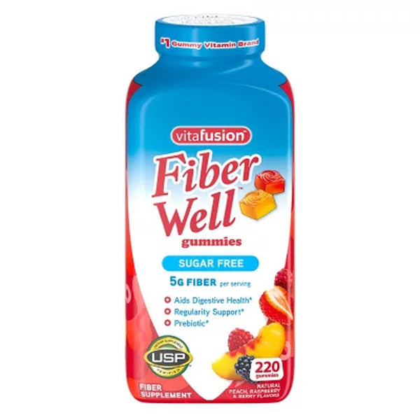 Vitafusion Fiber Well Sugar Free Gummy Vitamin Supplement, 220 Ct.