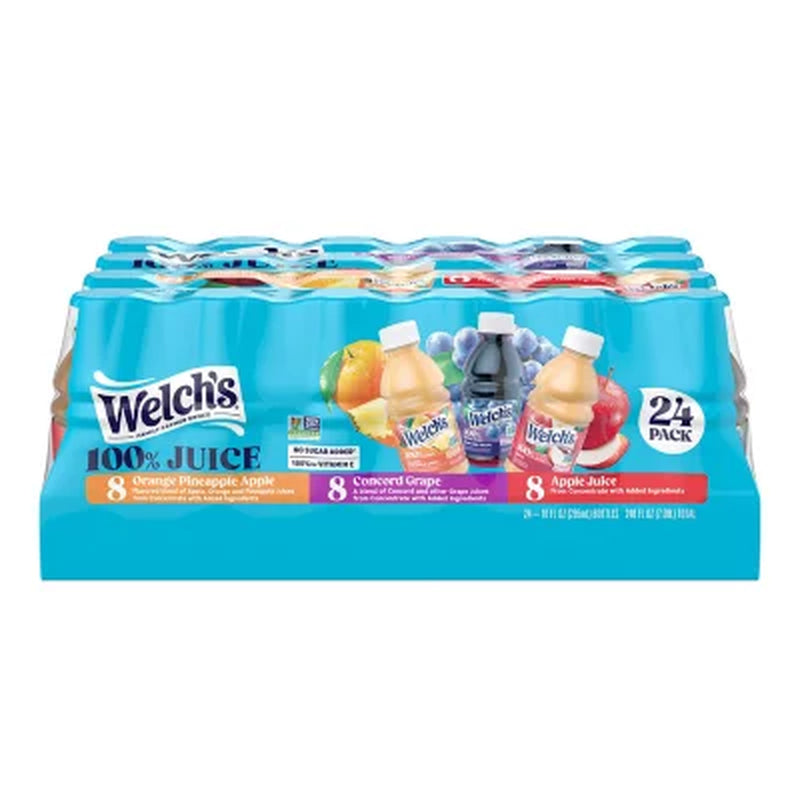 Welch'S 100% Juice Variety Pack 10 Fl. Oz., 24 Pk.