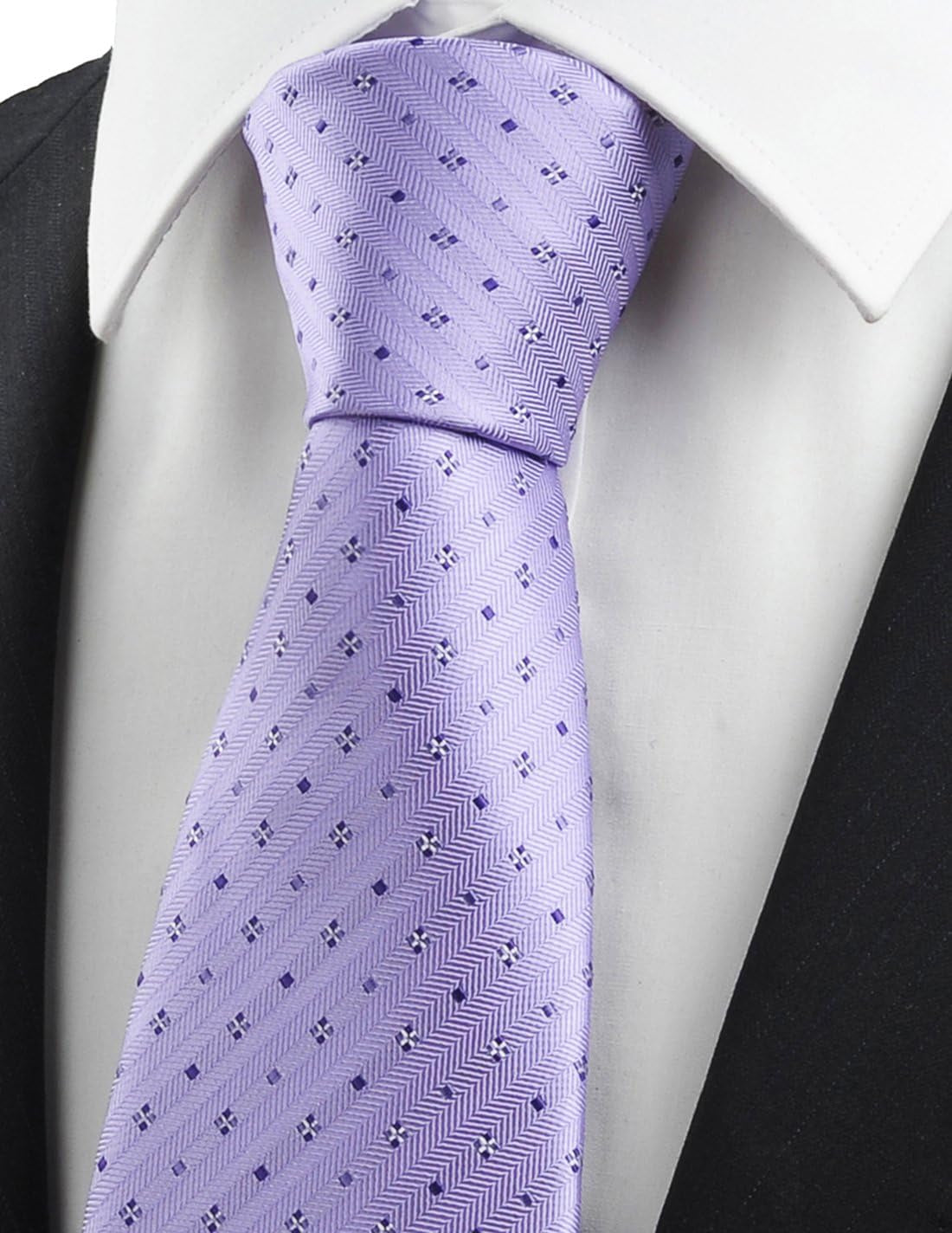Mens Necktie Polka Dot Ties for Men Classic Dressing Tie