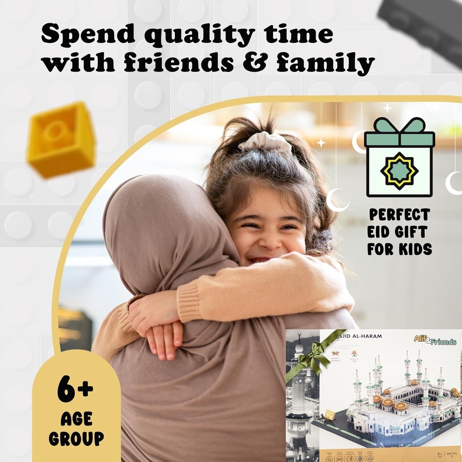 Masjid Al Haram Building Blocks Set - 2000+ Pcs Perfect Eid Gifts for Kids, Islamic Gifts - Grand Mosque of Mecca Islamic Toys for Kids