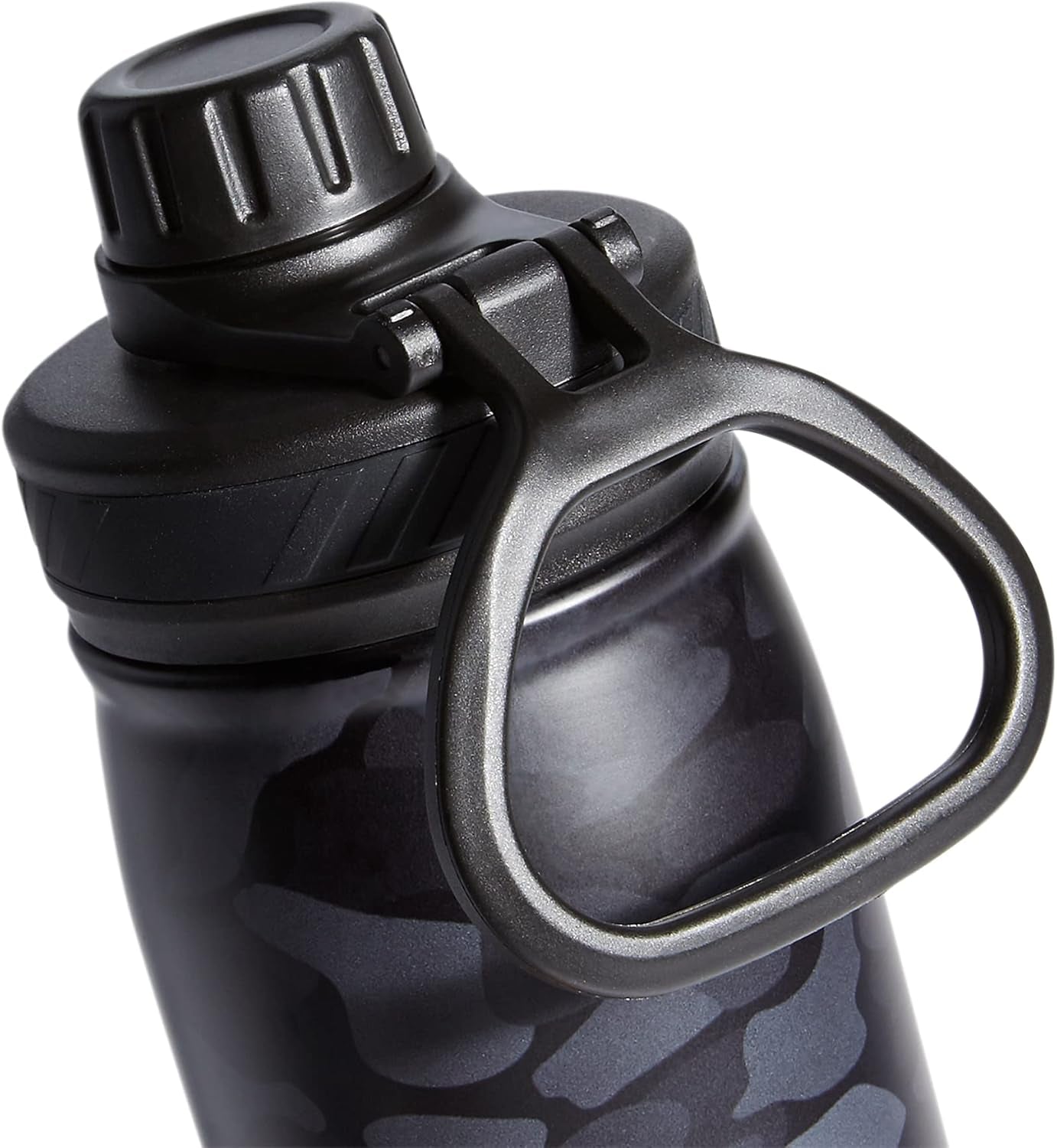 600 ML (20 Oz) Metal Water Bottle, Hot/Cold Double-Walled Insulated 18/8 Stainless Steel, Nomad Camo Grey-Carbon/White/Black, One Size
