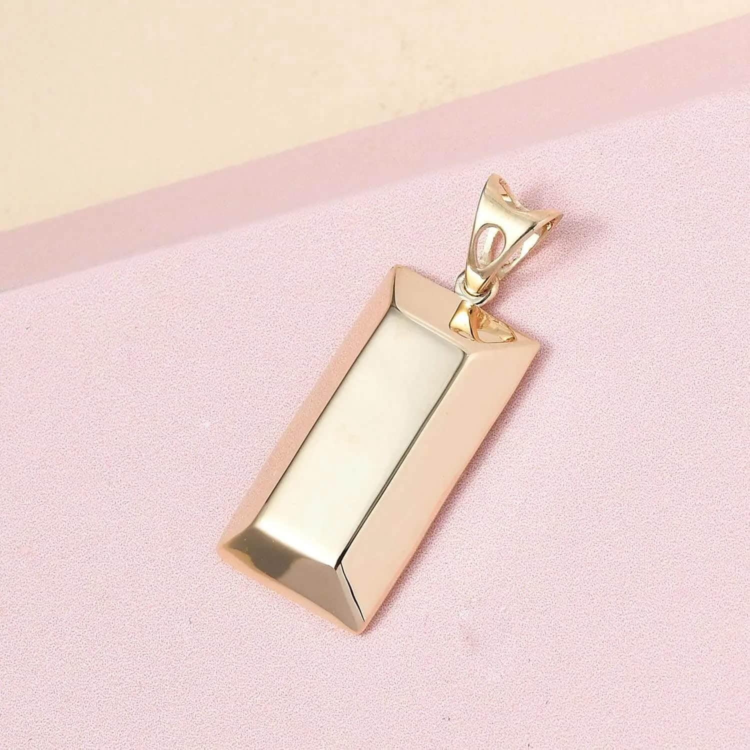 10K Yellow Gold Bar Pendant 1.20 Grams - Solid Gold Pendant for Women - Real Gold Jewelry Birthday Gifts for Women