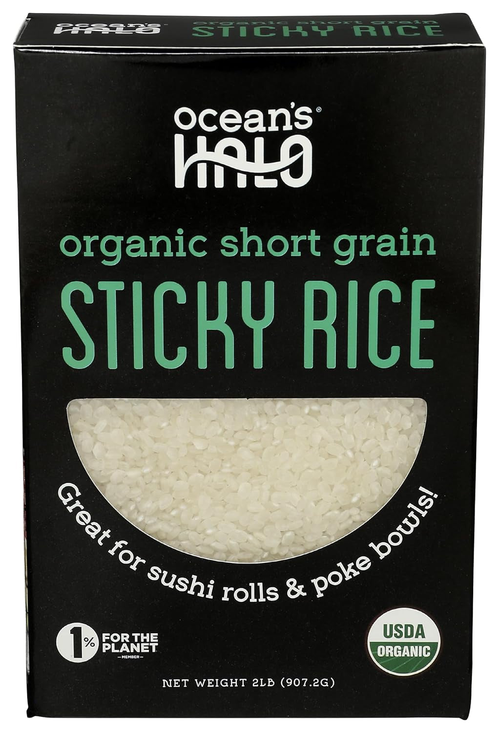 OCEANS HALO Organic Short Grain Sticky Rice, 32 OZ