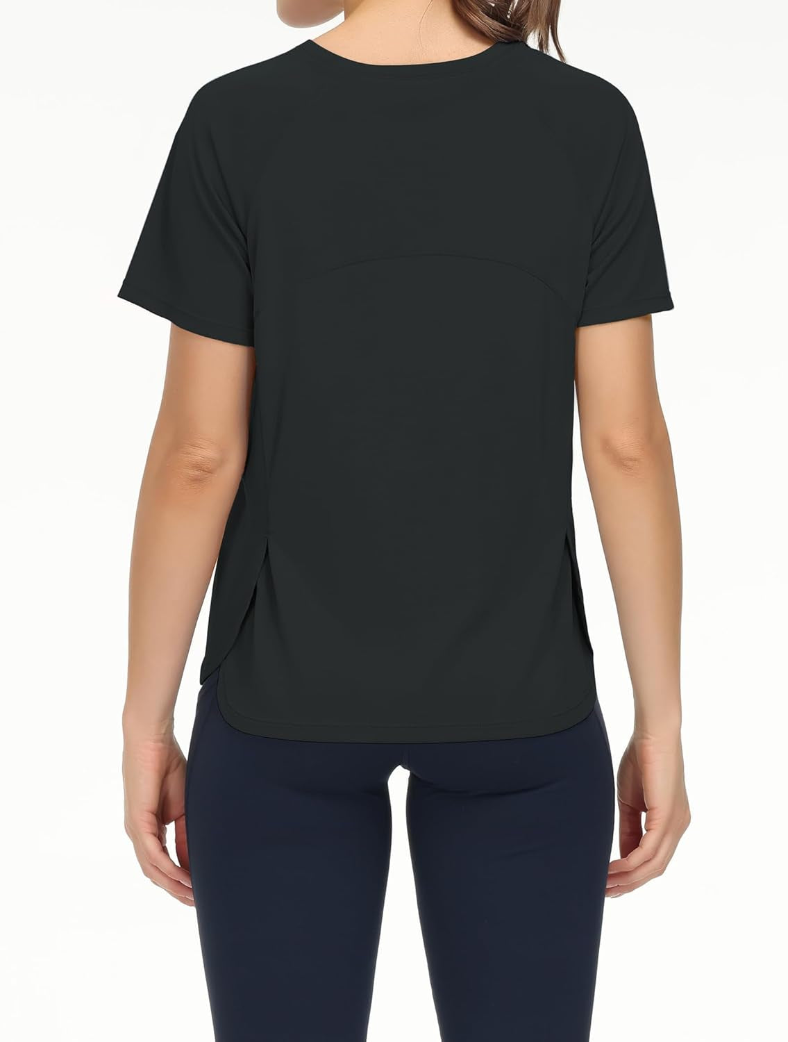 Women'S Short Sleeve Workout Shirts Breathable Yoga T-Shirts with Side Slits Athletic Tee Tops