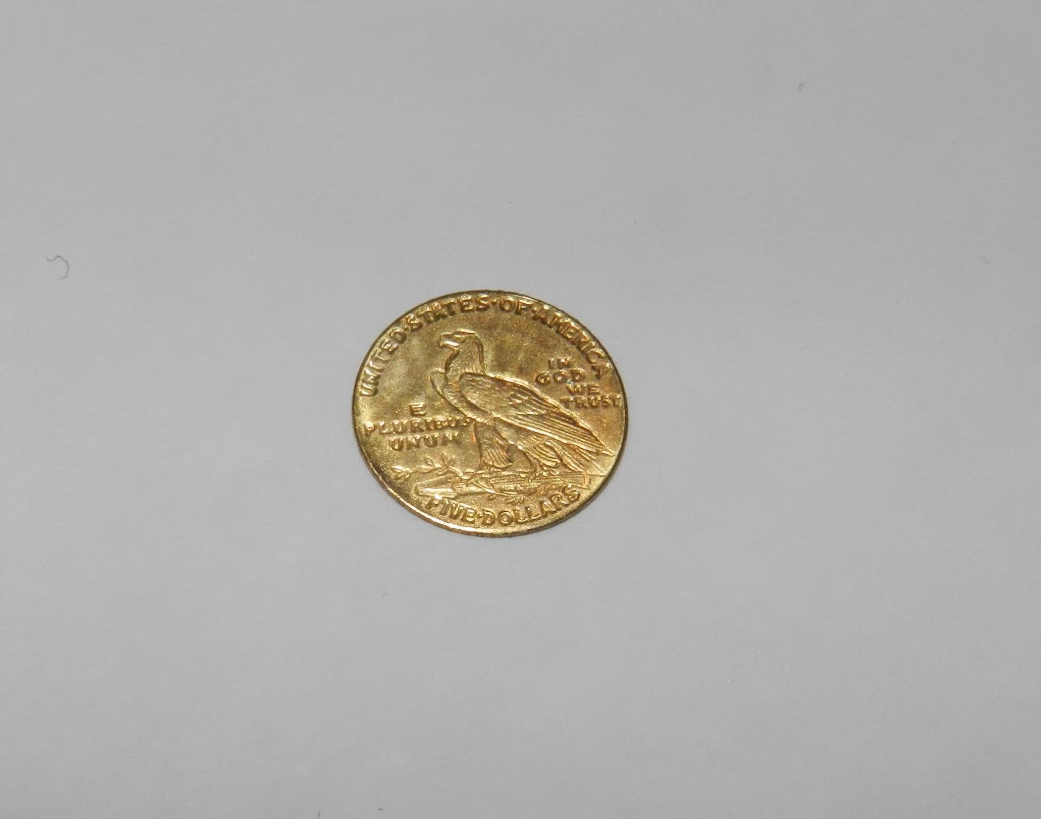 8Kt Gold Miniature Replica U.S. Indian Head 5 Dollar Gold Coin Masters Coins