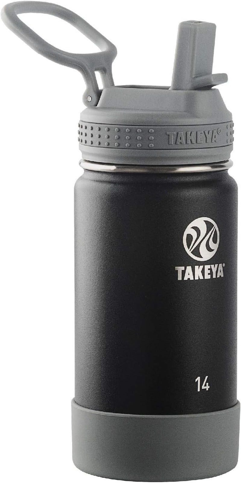 Actives Kids 14 Oz Vacuum Insulated Stainless Steel Water Bottle with Straw Lid, Blackberry