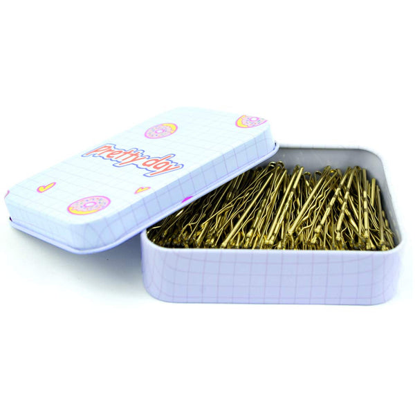 Bobby Pins, 200 CT Gold Bobby Pins for Buns, Premium Hair Pins for Kids, Girls and Women, Great for All Hair Types, 2 Inch for Thick Hair and Thin Hair (Blonde)