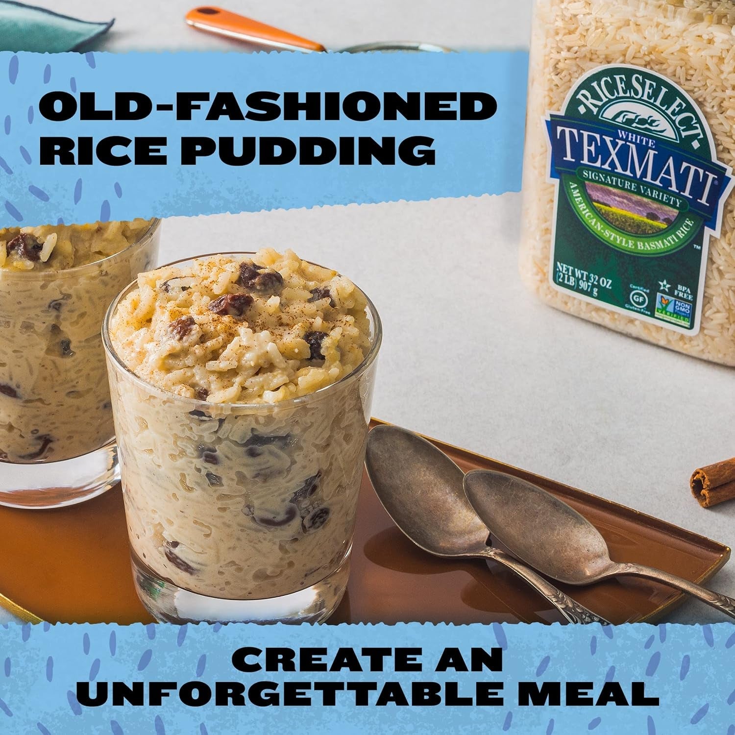 Texmati White Rice, Long-Grain Basmati Rice, Premium Gluten-Free Rice, Non-Gmo, Star-K Kosher, 32-Ounce Jar