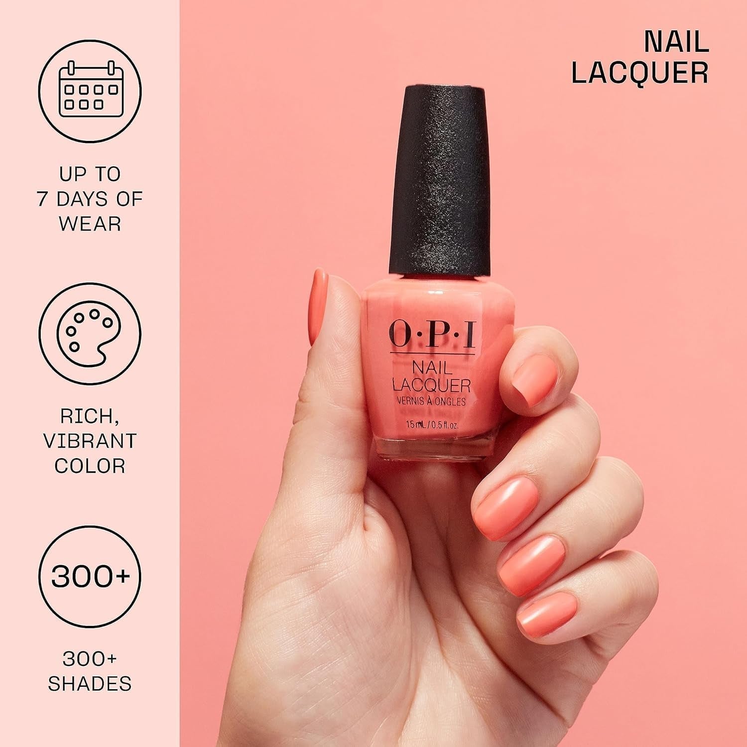 OPI Nail Lacquer, Can’t Find My Czechbook, Blue Nail Polish, 0.5 fl oz