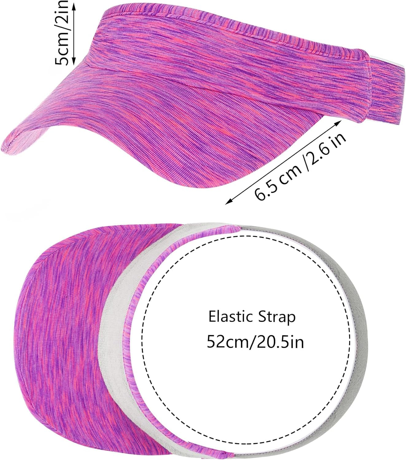 1 Piece of Sun Visor Hat Stretch Headband Visor Sport Wear Athletic Visor Elastic Visor Cap for Women and Men