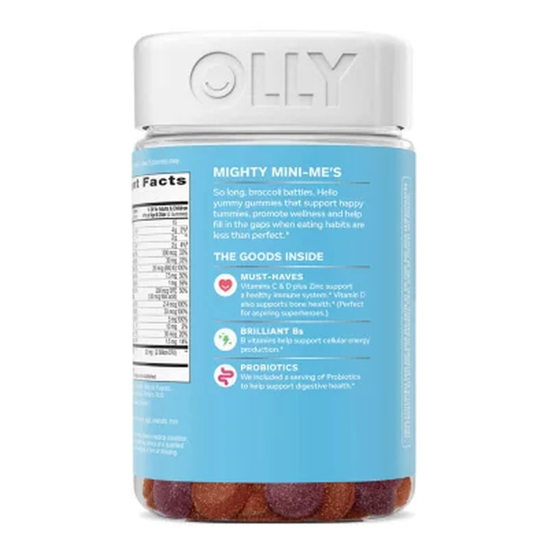 OLLY Kids Multivitamin + Probiotic Gummy, Berry, 160 Ct.