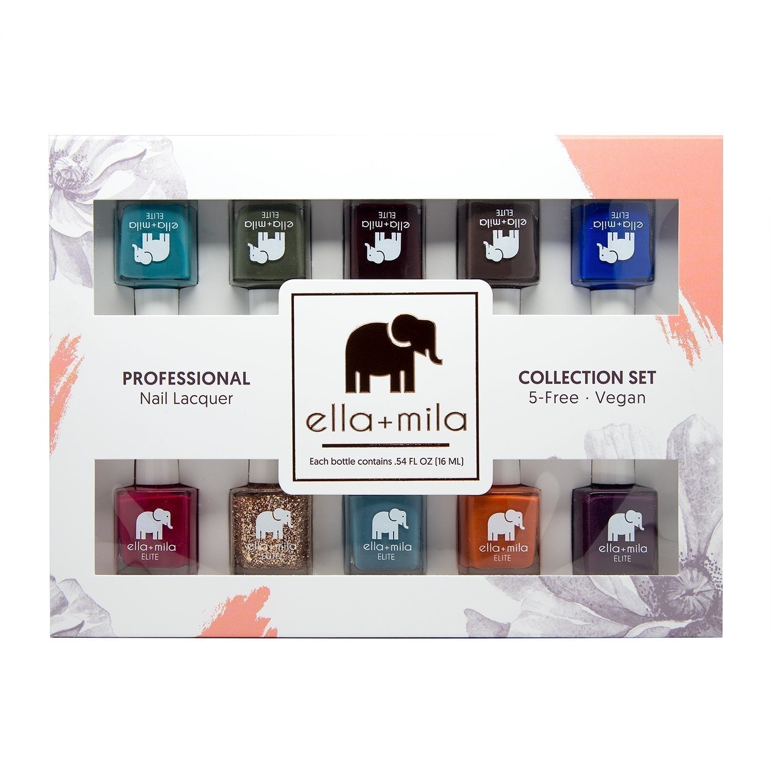Professional Nail Polish Set - Quick Dry Nail Polish - Long-Lasting & Chip Resistant Nail Polish Kit (Elite Collection a 10 Pack - 0.45 Fl Oz Each)