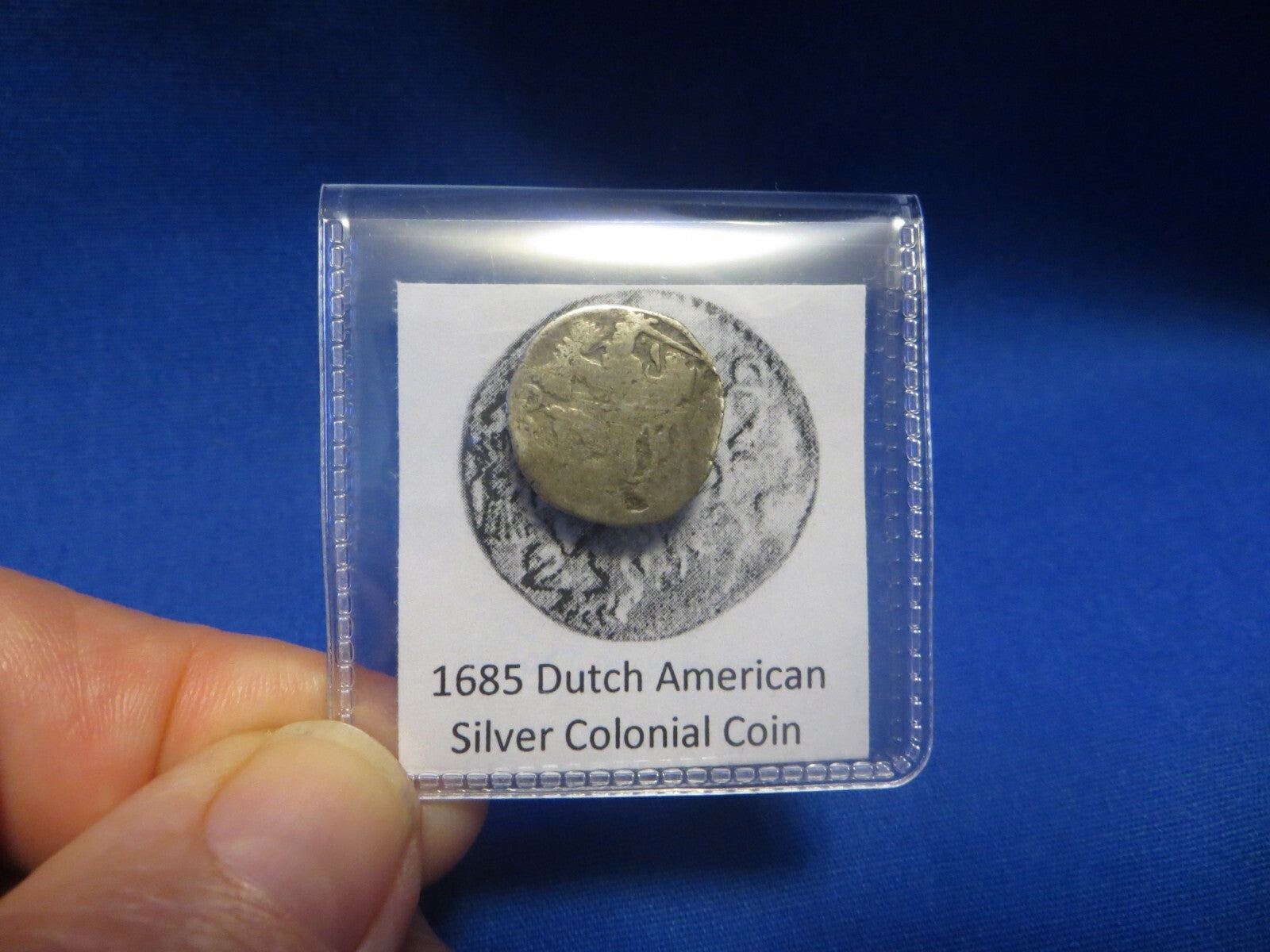 1685 Silver Early American Colonial Coin before US Minted Coins FREE SHIPPING