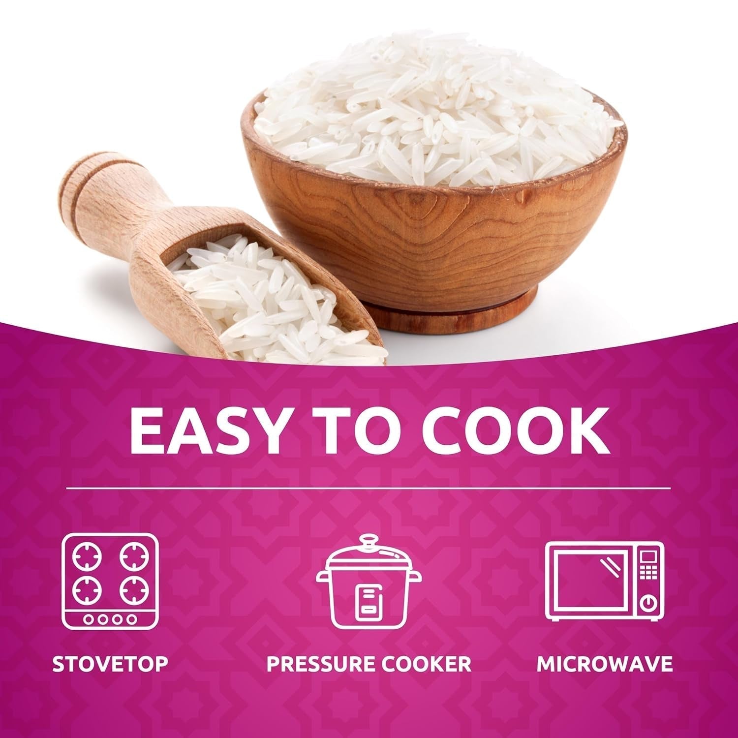Authentic Smoked Basmati Rice by  in 2 Lb Resealable Zipper Bag - Aromatic and Flavorful Indian Grain - Non-Gmo, Gluten Free, Kosher, Cholesterol Free