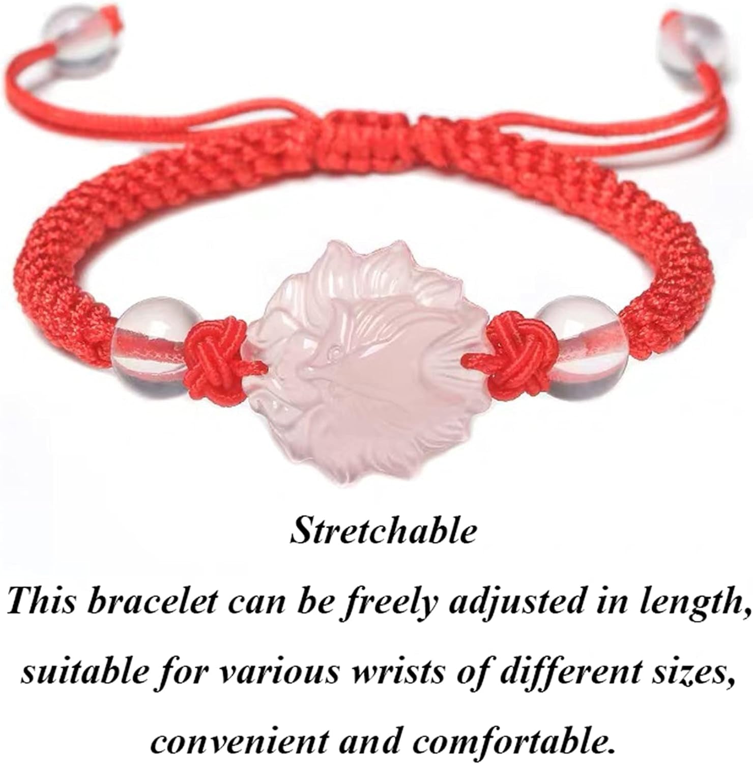 Beaded Bracelets,Protection Bracelets for Men Women，Feng Shui Bracelet Nine Tailed Fox Wealth Bracelet Natural Rose Quartz Citrine Quartz Bracelet Attract Romantic Love Metaphysical Jewelry,Amethyst,R