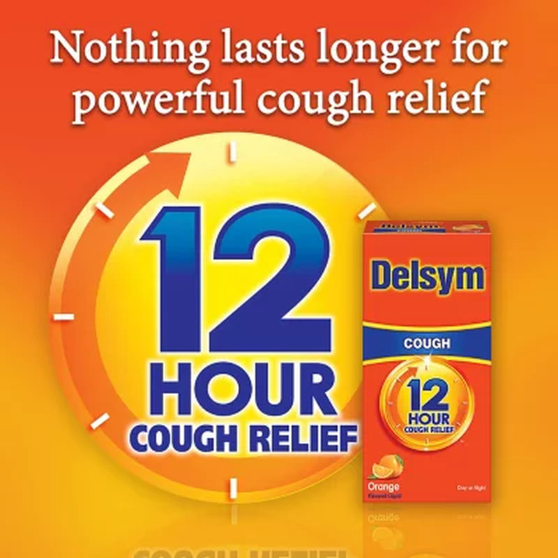 Delsym 12-Hr. Cough Relief Liquid, Orange 2 Pk., 5 Fl. Oz./Pk.