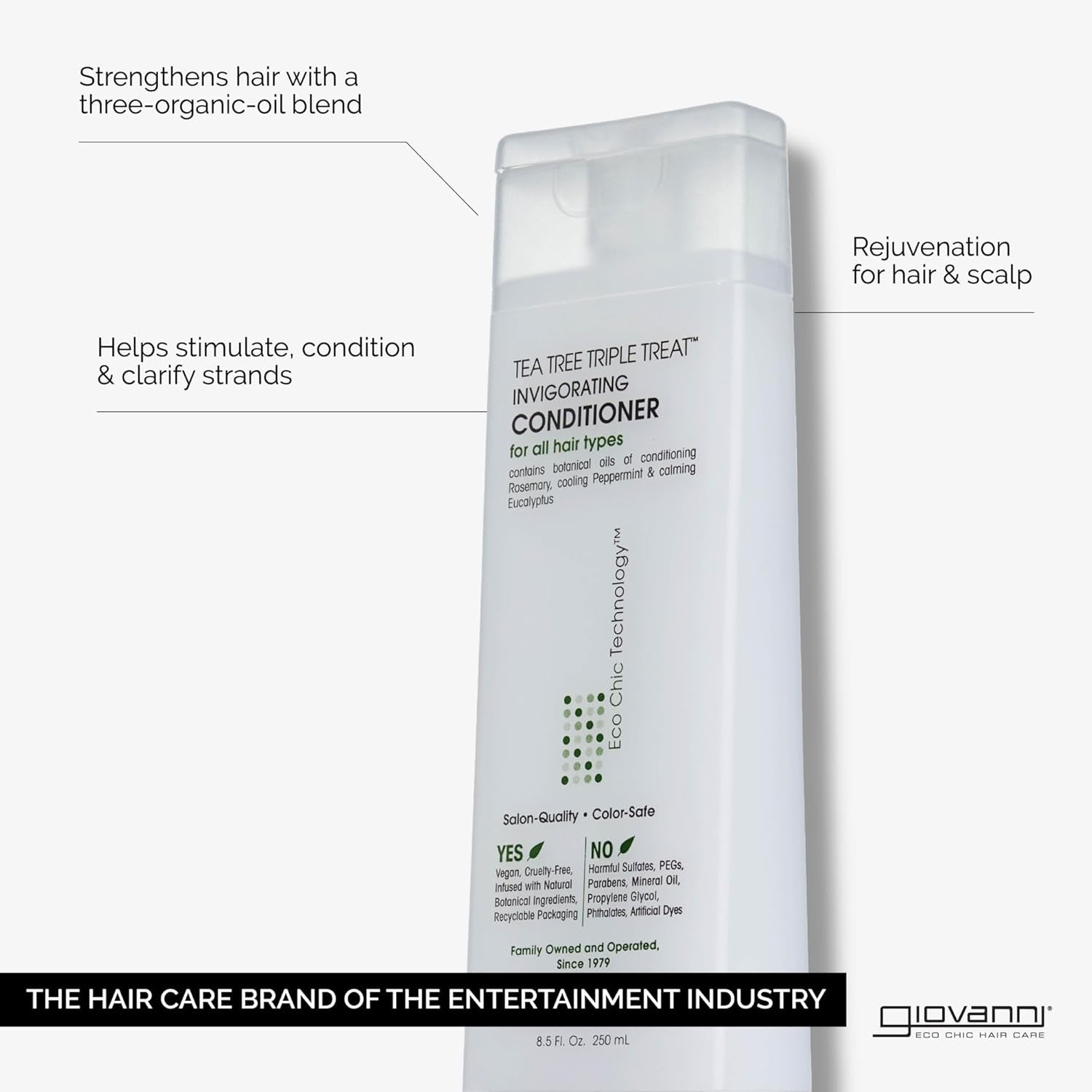 Tea Tree Triple Treat Invigorating Conditioner - Cooling Peppermint, Eucalyptus, Rosemary, Helps Dry Flaking Scalp, Paraben Free, Helps to Moisturize, Smooth & Detangle - 24 Oz (1 Pack)
