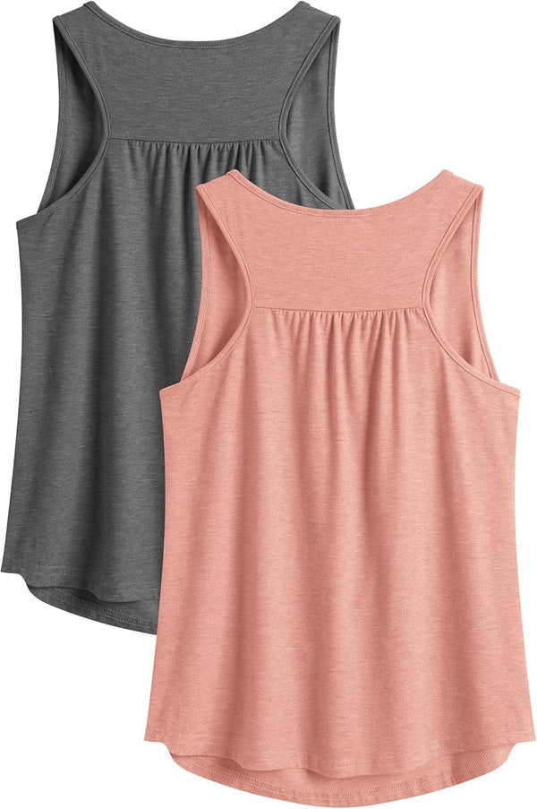 Workout Tank Tops for Women Racerback Loose Fit Yoga Top Sleeveless Gym Shirt Running Athletic Tanks Pack S-3XL