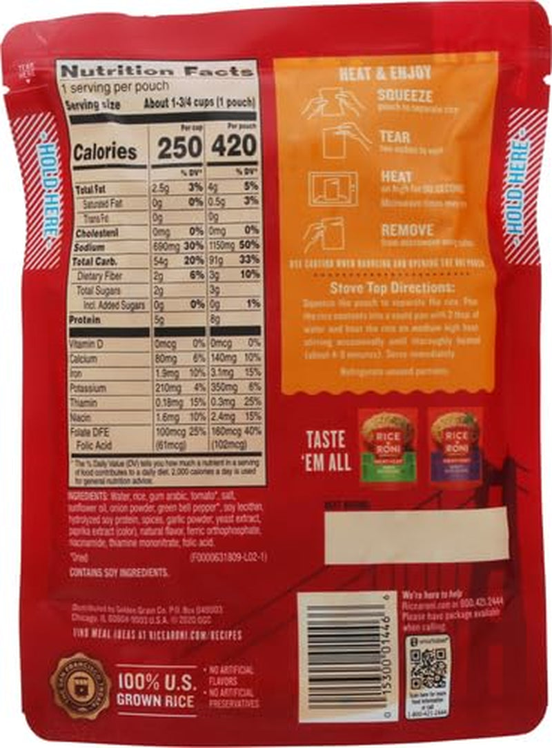 Heat Eat Spanish Rice Oz Packet, 8.8 Ounce