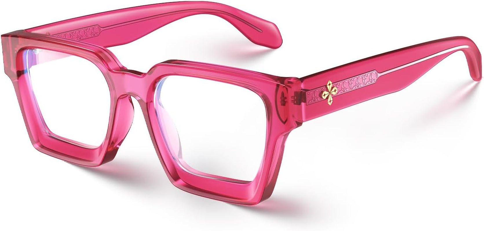 Blue Light Blocking Glasses Rectangle Chic Preppy Look MultiColor Frame for Women Men RIVER