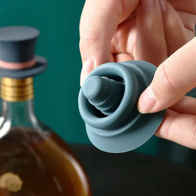No Leakage Silicone Champagne Beer Fresh-keeping Sealing Soft Silicone Stopper Wine Bottle Cap Sealing Stopper Bar Kitchen Tool