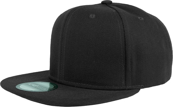 Snapback Hats for Men - Flat Bill Brim Baseball Cap Hat - Plain Blank Adjustable