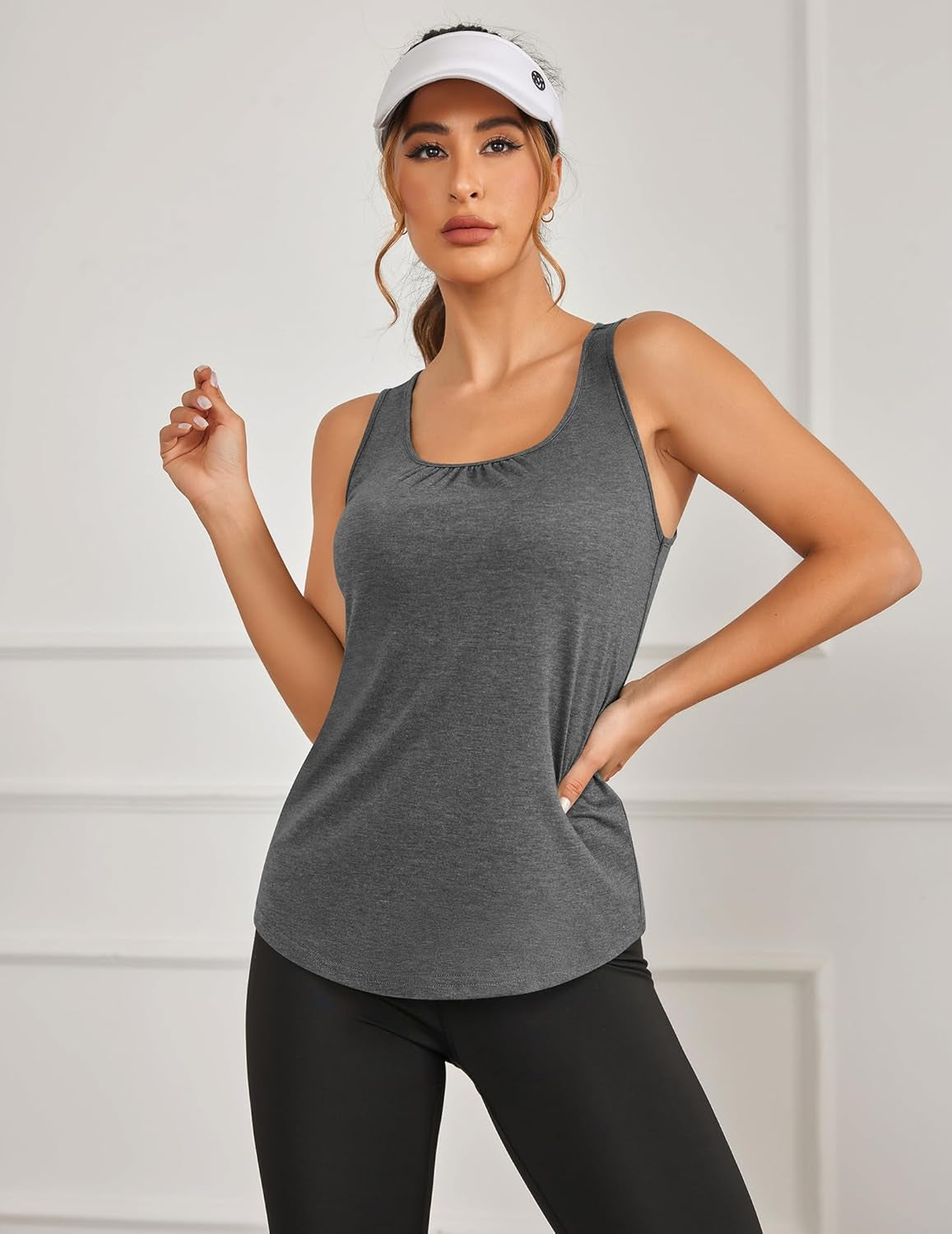 Workout Tank Tops for Women Racerback Loose Fit Yoga Top Sleeveless Gym Shirt Running Athletic Tanks Pack S-3XL