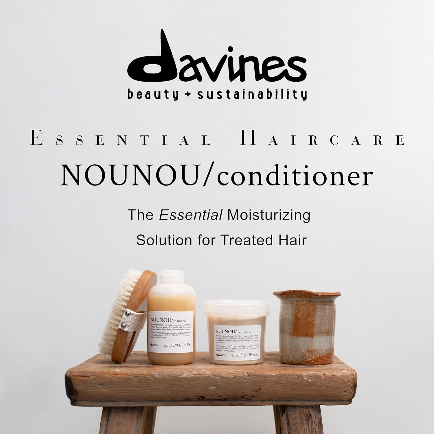 NOUNOU Conditioner, Hydrating Deep Conditioner for Bleached, Permed, Relaxed, Damaged or Very Dry Hair, Replenishes Chemically Processed Hair