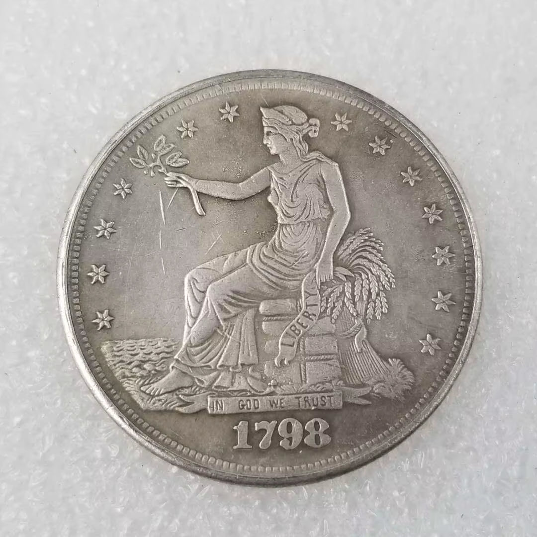 1Pc Replica Handicrafts American S Sit on the Flower Foreign Commemorative Coins Antique Silver Dollars