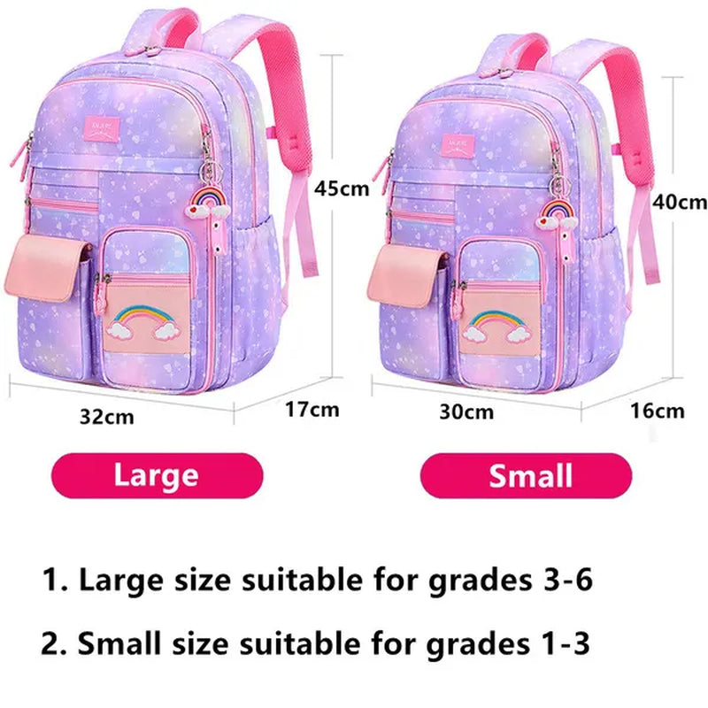 Girls School Backpack Kids Cute Bookbag for Primary School Bag
